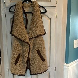 Sherpa faux fur vest